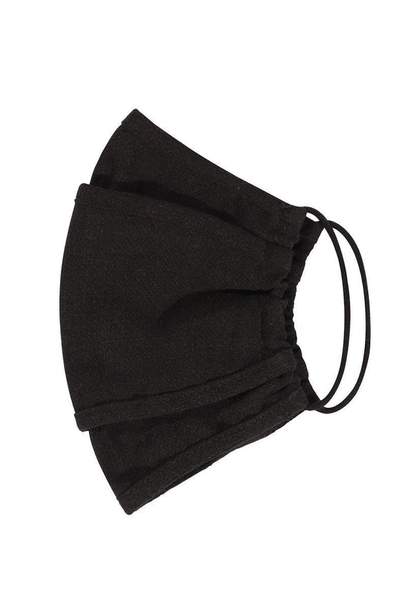 Linen Black 3d Reusable Face Mask