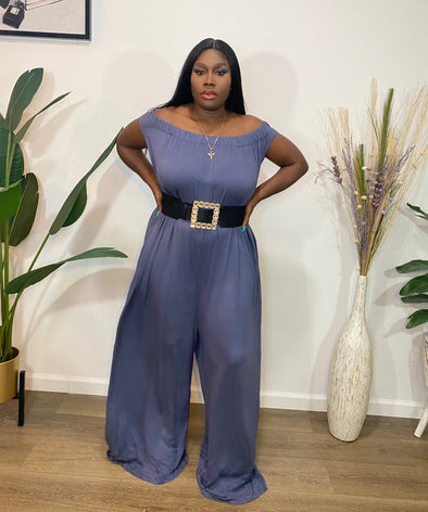 Chill Mode Wide Leg Off Shoulder Jumpsuit PLUS SIZE