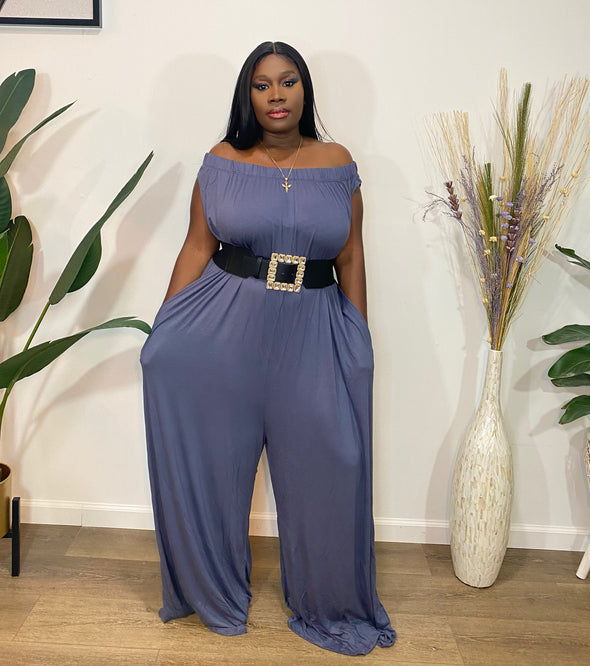 Chill Mode Wide Leg Off Shoulder Jumpsuit PLUS SIZE