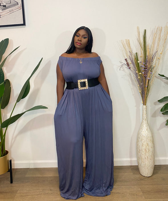 Chill Mode Wide Leg Off Shoulder Jumpsuit PLUS SIZE