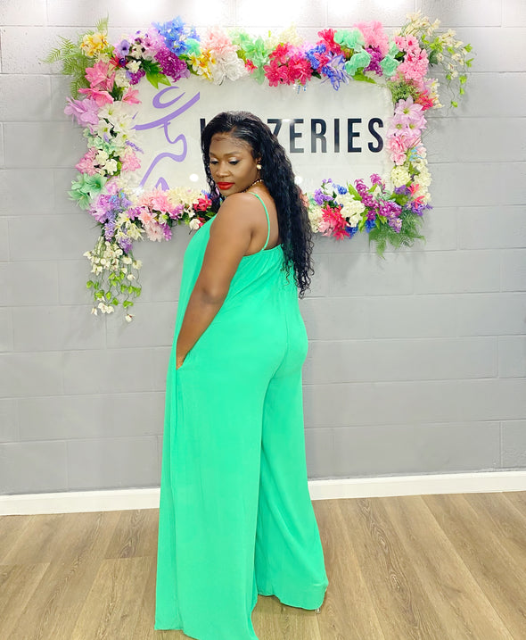 Kellian Palazzo Green Jumpsuit