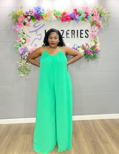 Kellian Palazzo Green Jumpsuit