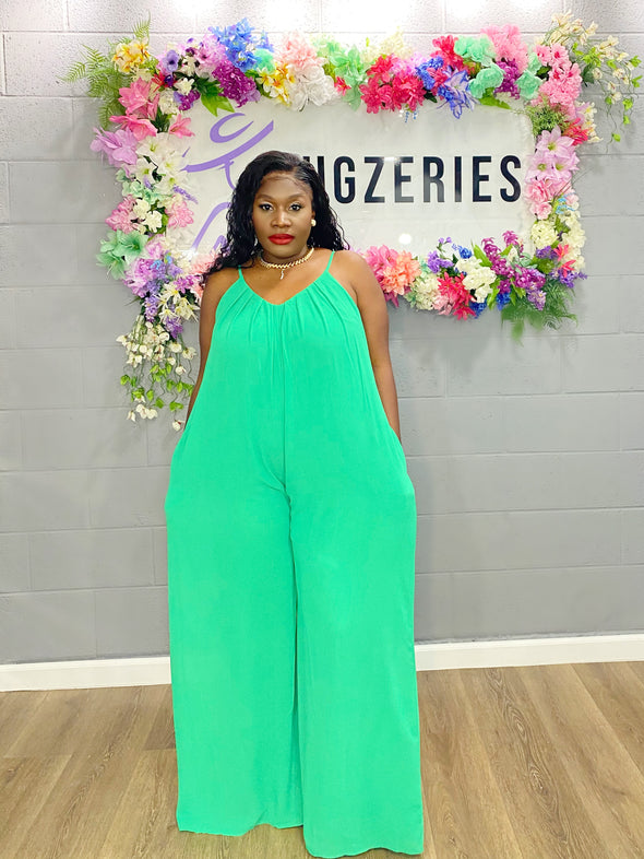 Kellian Palazzo Green Jumpsuit