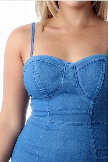 Adrianna Denim Bodycon Dress