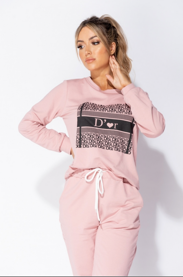 D'or Me Jogger Set Rose Pink Blogger Style