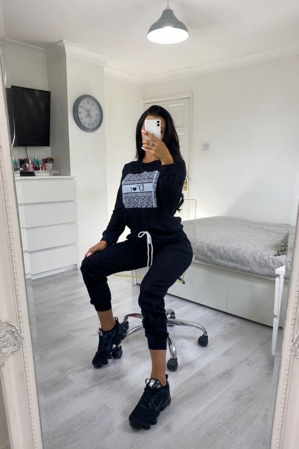 D'or Me Jogger Set Black Blogger Style