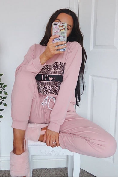 D'or Me Jogger Set Rose Pink Blogger Style